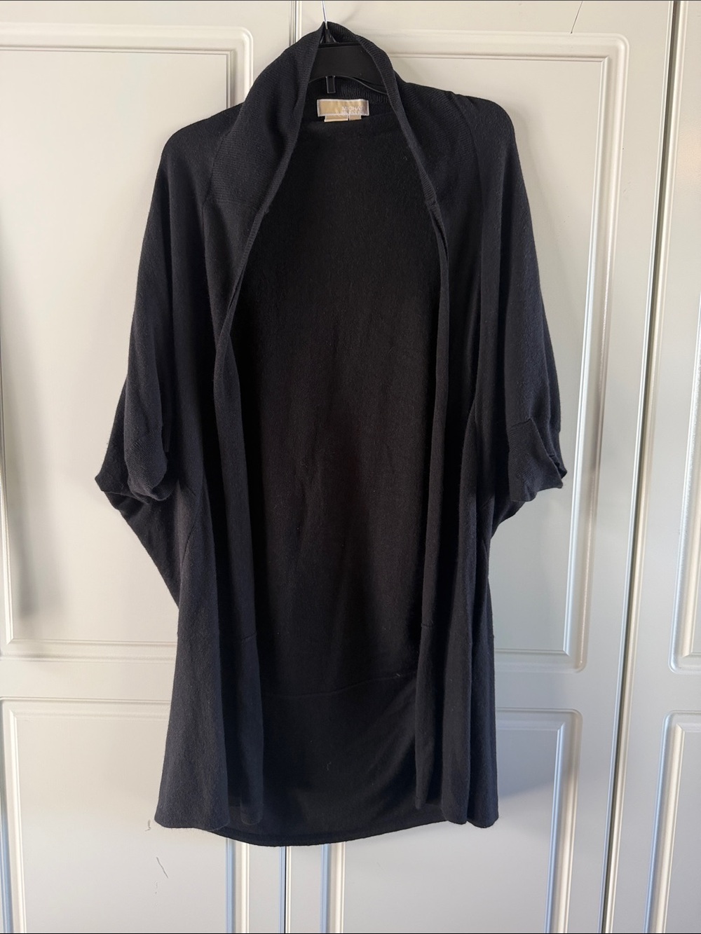 Michael Kors Black Knit Open-Front Cardigan